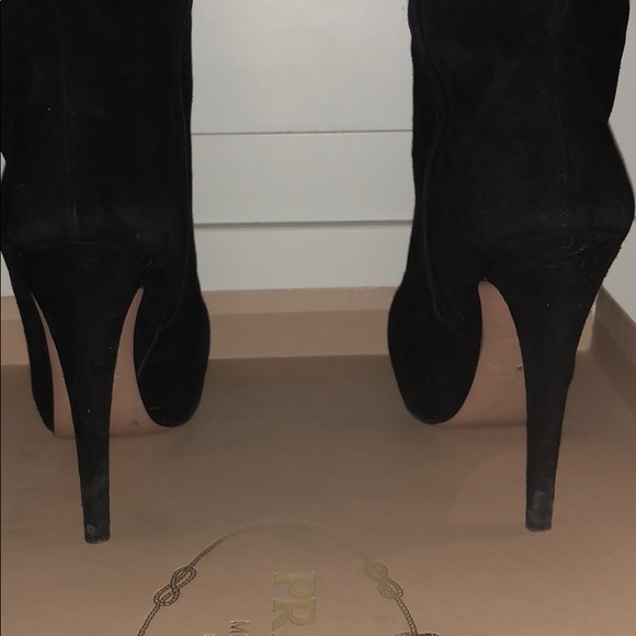 Prada Black Suede High Boot - Picture 4 of 8